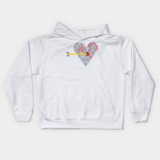 Marbled Paper Heart Kids Hoodie